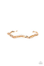 Load image into Gallery viewer, Paparazzi Twisted Twinkle Gold Cuff Bracelet
