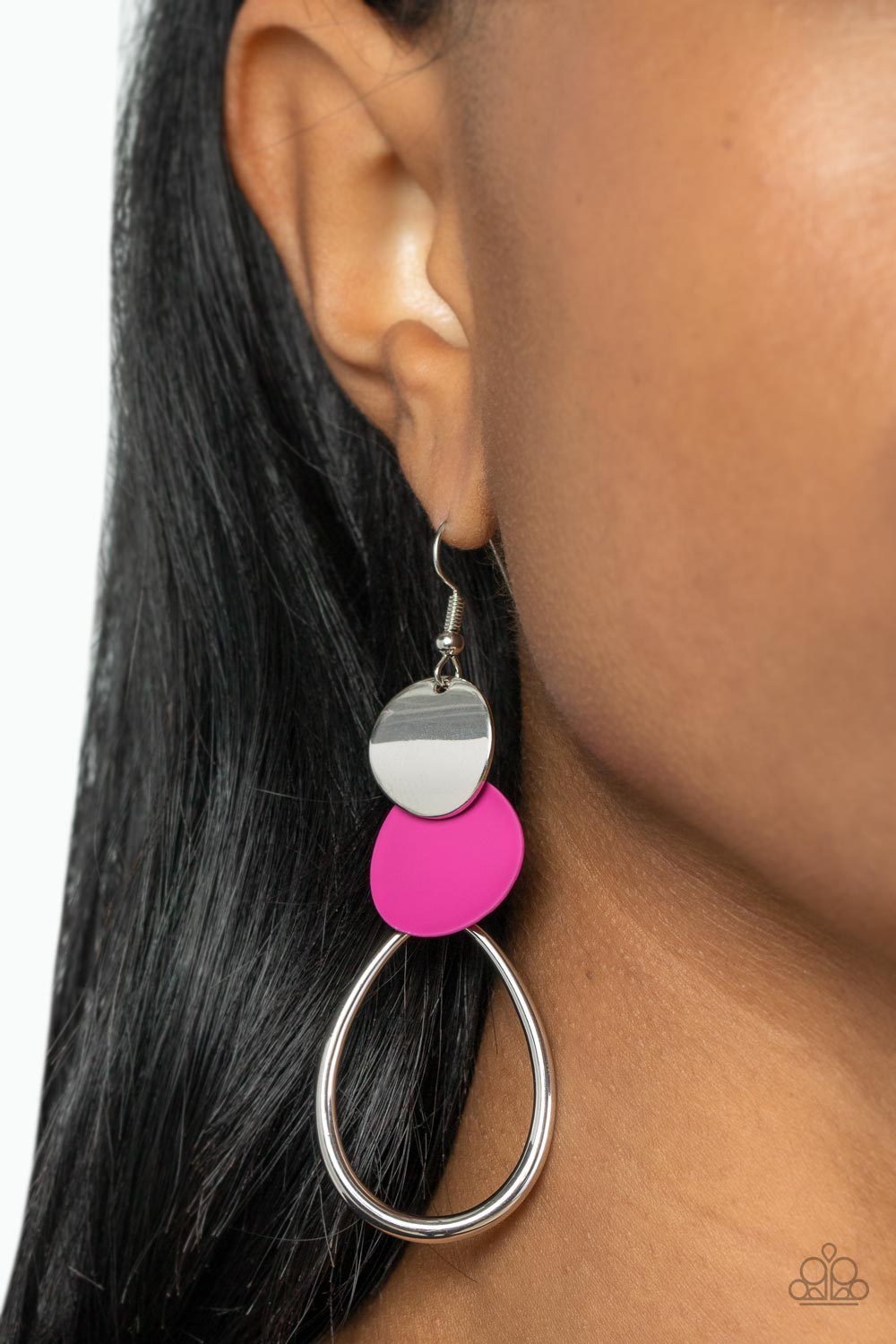 Paparazzi Retro Reception Pink Earrings