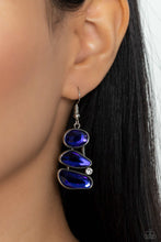 Load image into Gallery viewer, Paparazzi Gem Galaxy Blue Earrings
