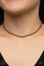 Load image into Gallery viewer, Paparazzi Keepin&#39; It Chick Brass Choker Necklace
