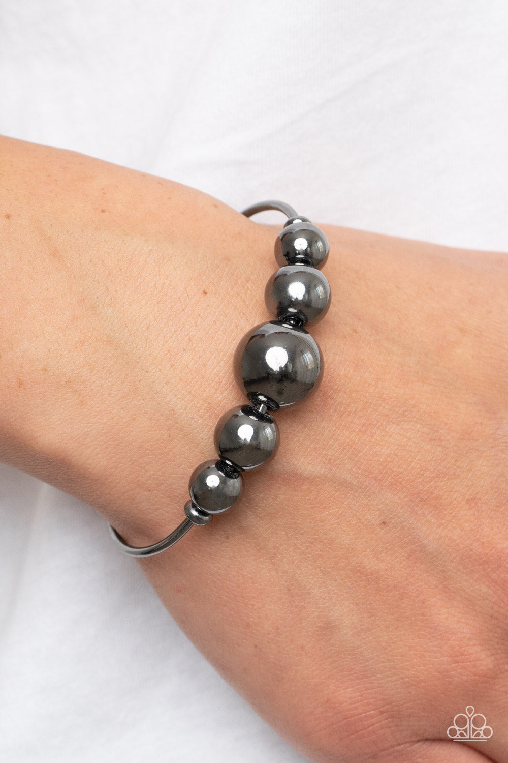 Paparazzi Bead Creed Black Cuff Bracelet