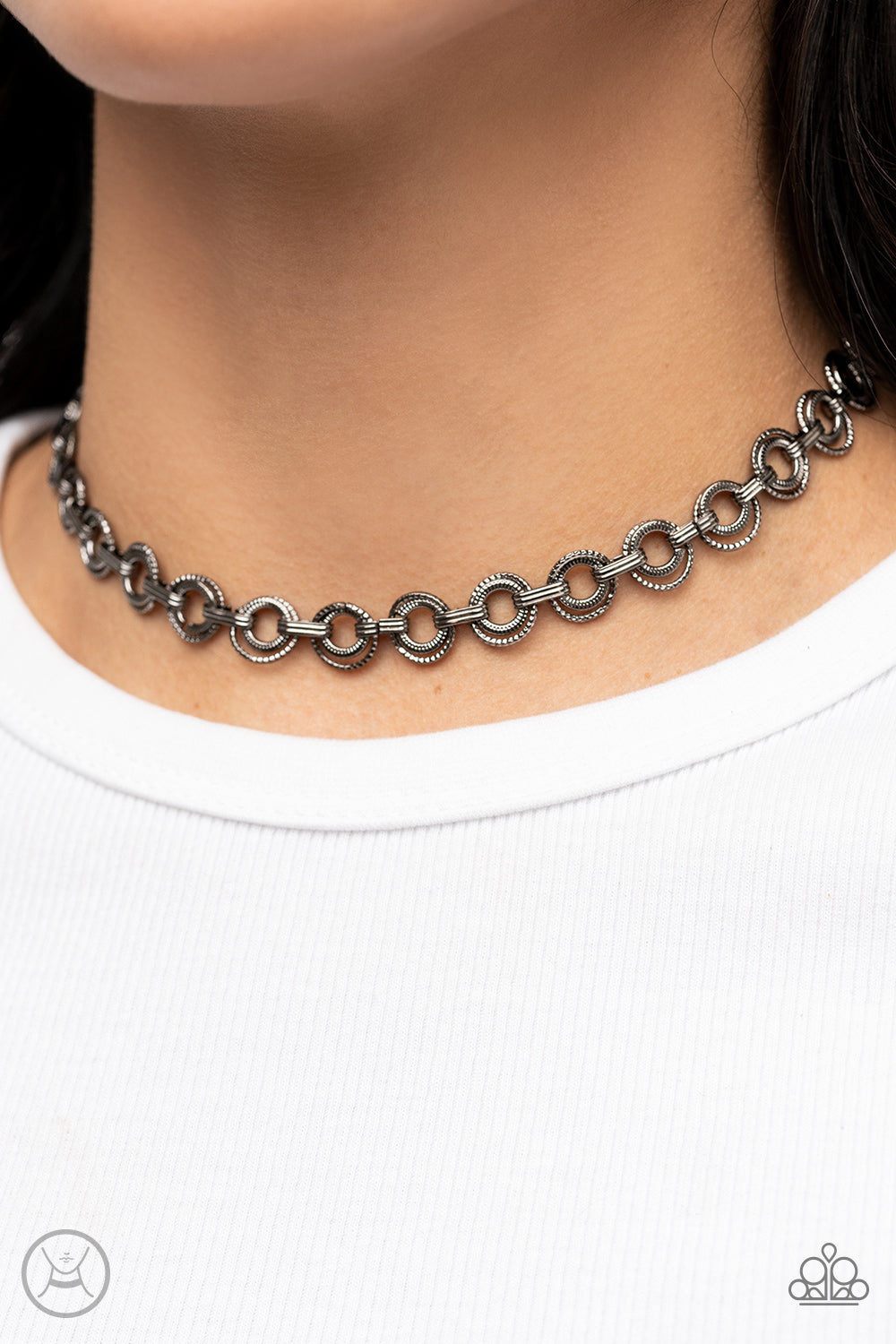 Paparazzi Grit and Grind Black Choker Necklace