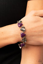 Load image into Gallery viewer, Paparazzi Pumped Up Prisms Purple Bracelet
