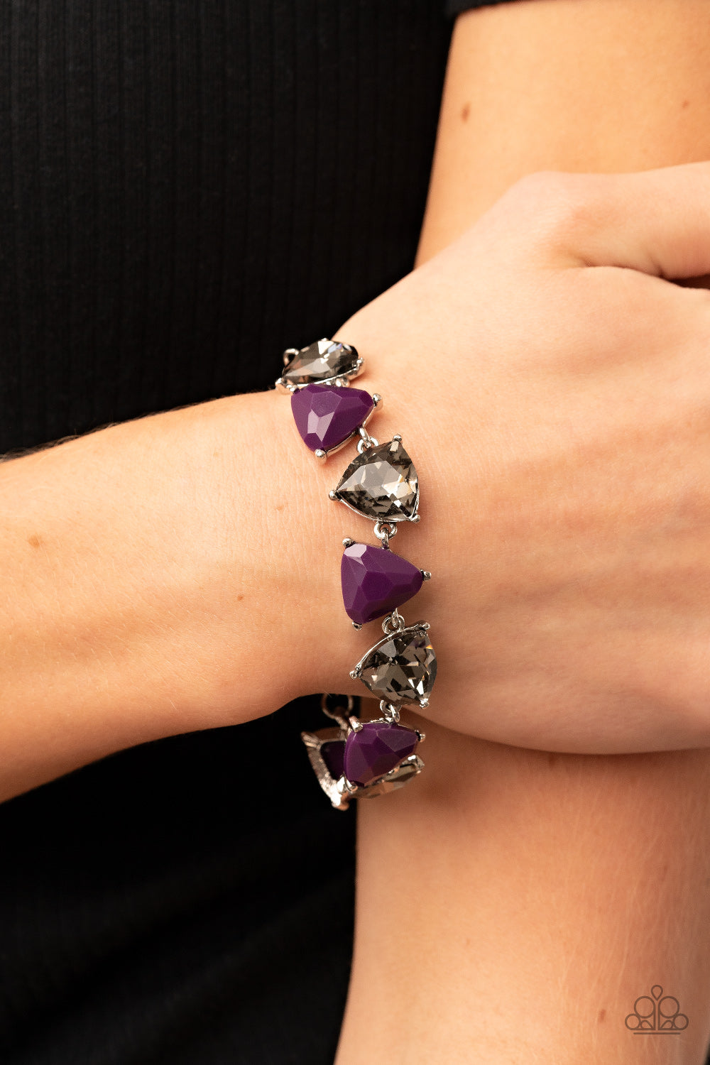 Paparazzi Pumped Up Prisms Purple Bracelet