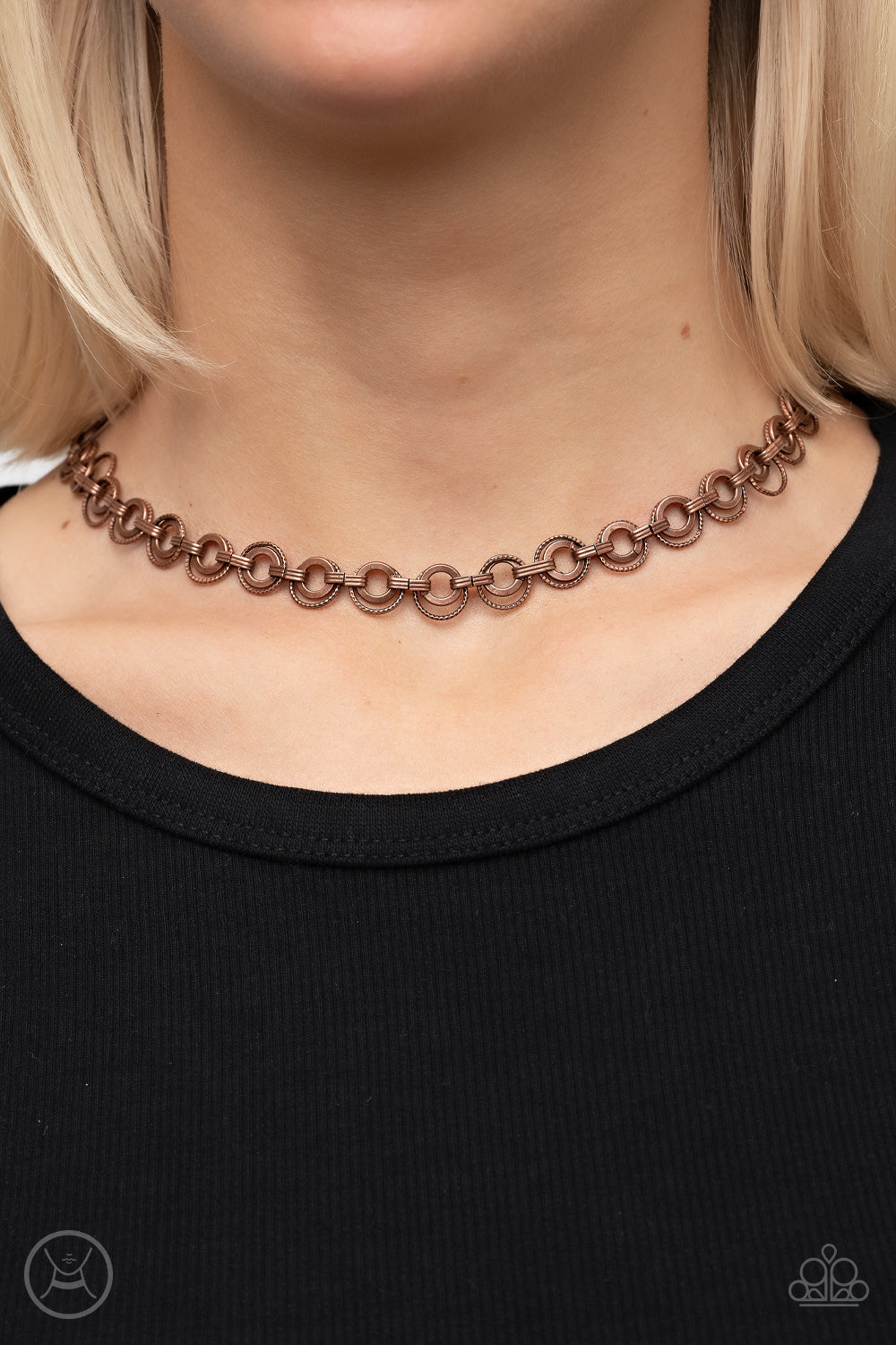 Paparazzi Grit and Grind Copper Choker Necklace