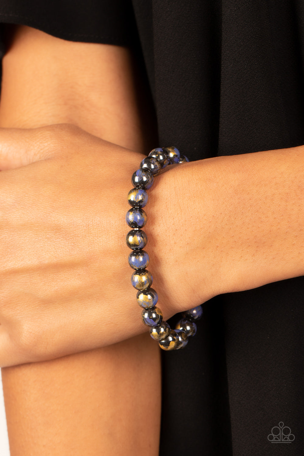 Paparazzi Astro Artistry Blue Stretchy Bracelet