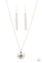 Load image into Gallery viewer, Paparazzi Monarch Meadow Silver Butterfly Necklace
