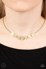 Load image into Gallery viewer, Paparazzi Slimmer Glimmer Brass Choker Necklace
