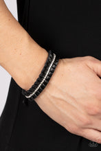 Load image into Gallery viewer, Paparazzi Pretty Pretty Pleats Black Urban Bracelet
