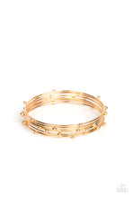 Load image into Gallery viewer, Paparazzi Metro Satellite Gold Bangle Bracelets
