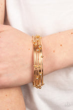 Load image into Gallery viewer, Paparazzi Metro Satellite Gold Bangle Bracelets
