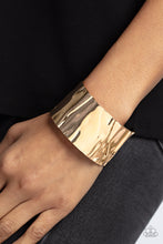 Load image into Gallery viewer, Paparazzi Modern Metallurgy Gold Cuff Bracelet
