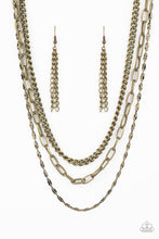 Load image into Gallery viewer, Paparazzi Galvanized Grit Brass Necklace
