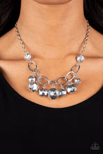 Load image into Gallery viewer, Paparazzi Rhinestone River Silver Necklace
