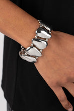 Load image into Gallery viewer, Paparazzi Classy Cave Silver Stretchy Bracelet
