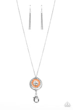 Load image into Gallery viewer, Paparazzi Cretian Crest Orange Lanyard Necklace
