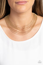 Load image into Gallery viewer, Paparazzi Cascading Chains Gold Necklace
