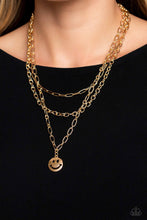 Load image into Gallery viewer, Paparazzi Winking Wanderer Gold Necklace
