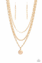 Load image into Gallery viewer, Paparazzi Winking Wanderer Gold Necklace
