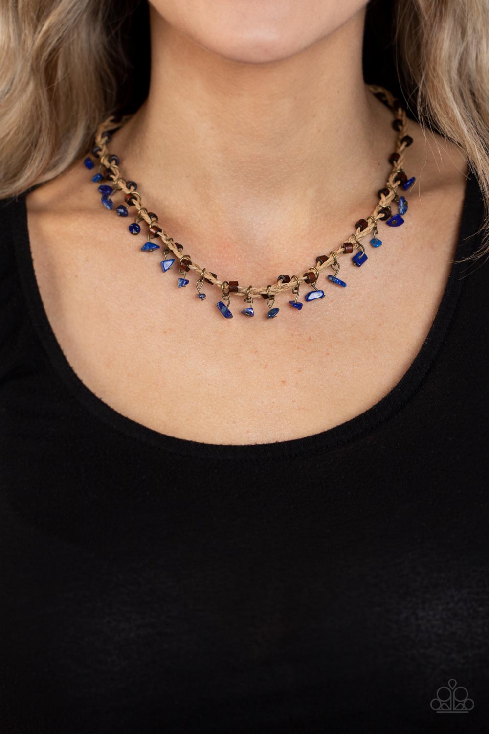 Paparazzi Canyon Voyage Blue Urban Necklace