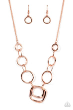 Load image into Gallery viewer, Paparazzi Linked Up Luminosity Copper Necklace
