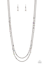 Load image into Gallery viewer, Paparazzi Petitely Prismatic Gunmetal Necklace
