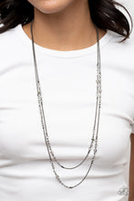 Load image into Gallery viewer, Paparazzi Petitely Prismatic Gunmetal Necklace
