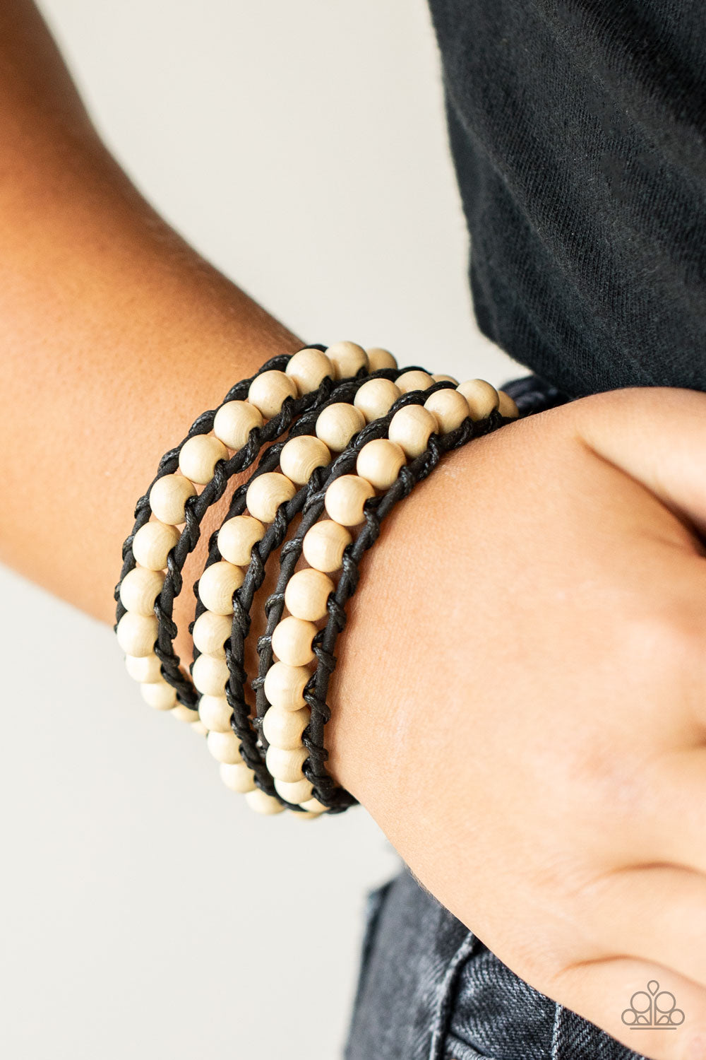 Paparazzi Pine Pradise White Wrap Bracelet