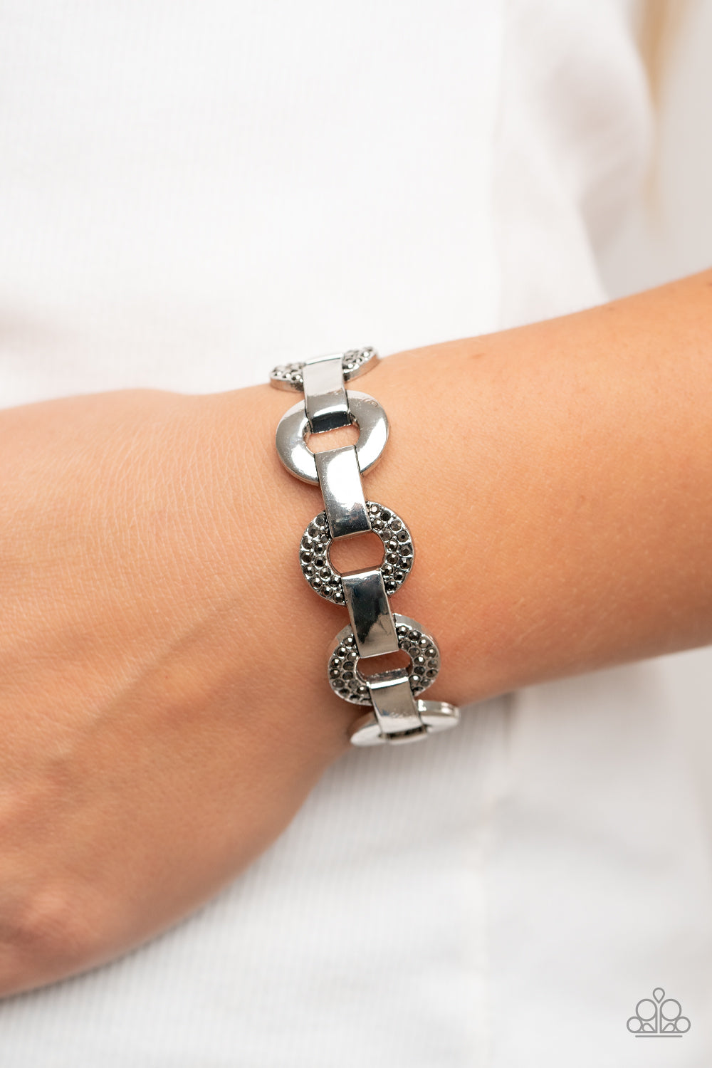 Paparazzi Revolutionary Romantic Silver Cuff Bracelet