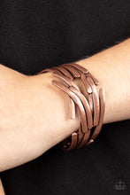 Load image into Gallery viewer, Paparazzi Stockpiled Style Copper Cuff Bracelet
