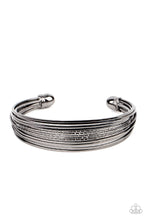 Load image into Gallery viewer, Paparazzi This Girl Is On Wire Gunmetal Cuff Bracelet
