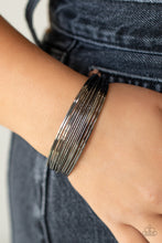 Load image into Gallery viewer, Paparazzi This Girl Is On Wire Gunmetal Cuff Bracelet
