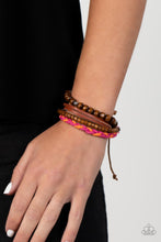 Load image into Gallery viewer, Paparazzi Timberland Trendsetter Pink Bracelet
