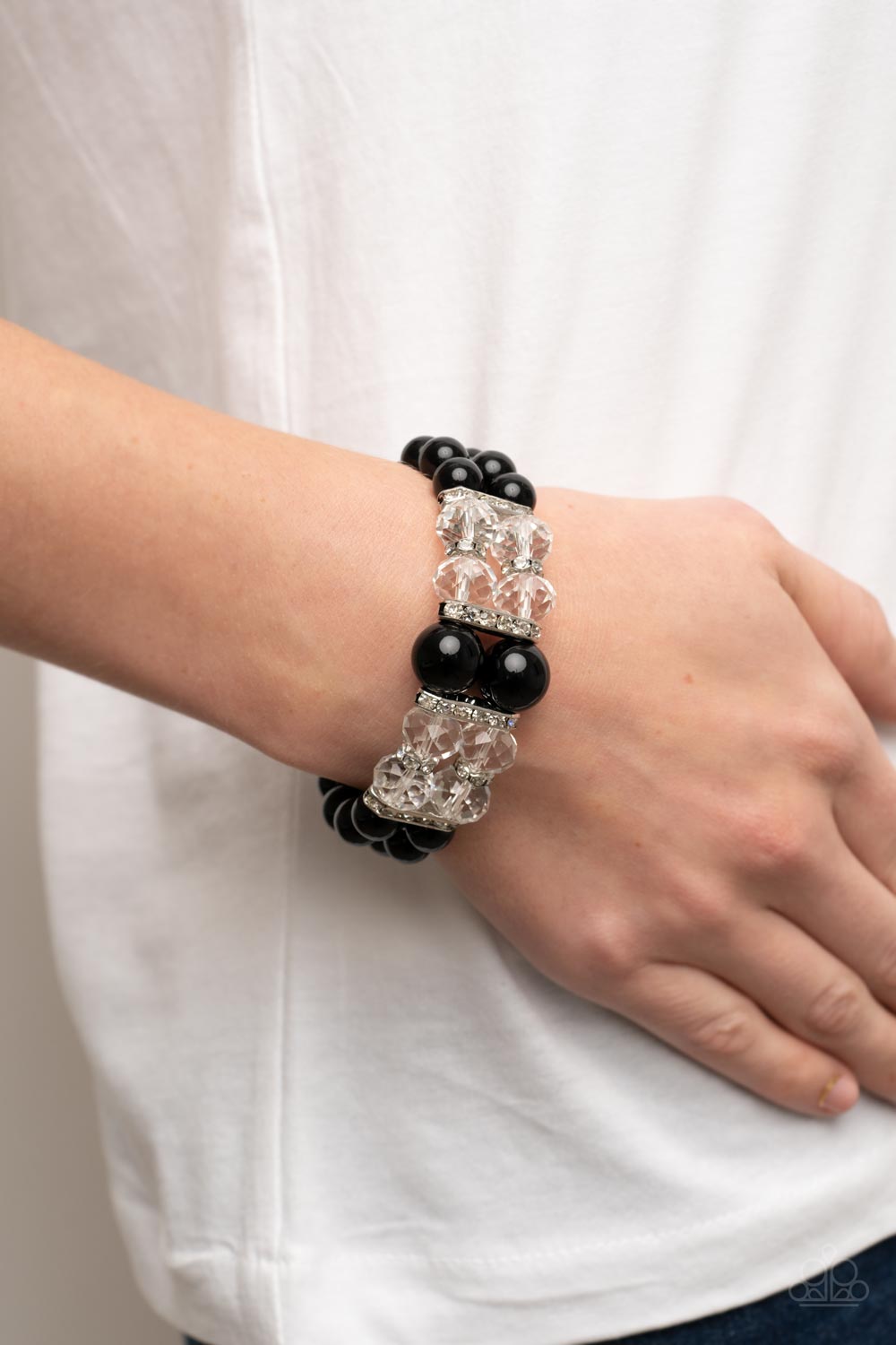 Paparazzi Timelessly Tea Party Black Bracelet